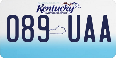 KY license plate 089UAA