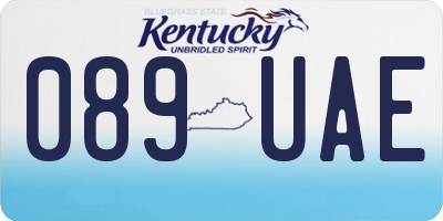 KY license plate 089UAE