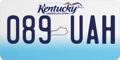 KY license plate 089UAH