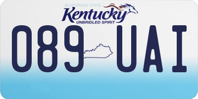KY license plate 089UAI
