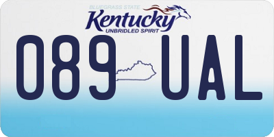KY license plate 089UAL