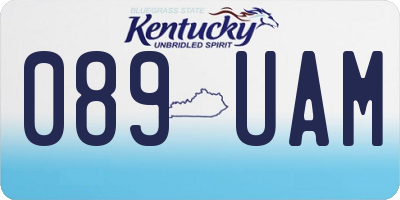 KY license plate 089UAM