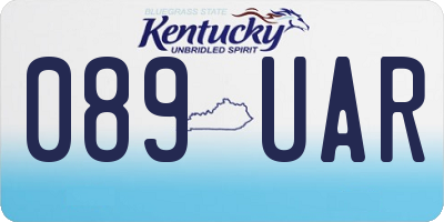 KY license plate 089UAR