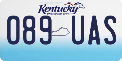 KY license plate 089UAS