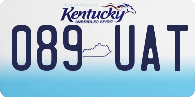KY license plate 089UAT