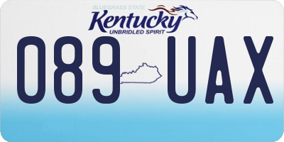 KY license plate 089UAX