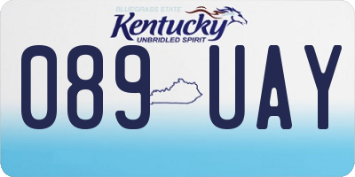 KY license plate 089UAY