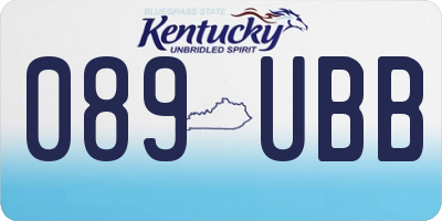 KY license plate 089UBB