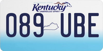 KY license plate 089UBE