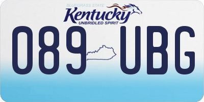 KY license plate 089UBG