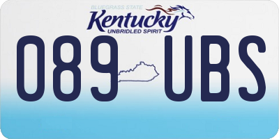 KY license plate 089UBS