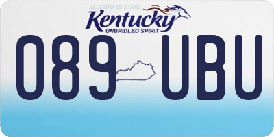 KY license plate 089UBU