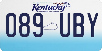 KY license plate 089UBY
