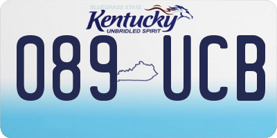 KY license plate 089UCB
