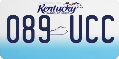 KY license plate 089UCC