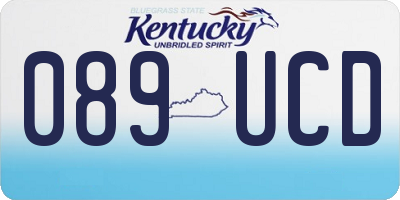 KY license plate 089UCD