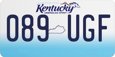 KY license plate 089UGF