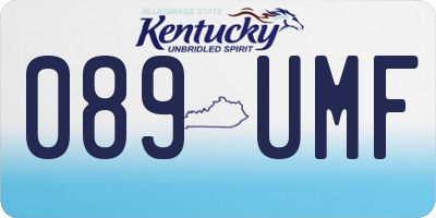 KY license plate 089UMF