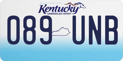KY license plate 089UNB