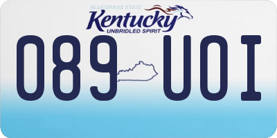 KY license plate 089UOI