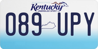 KY license plate 089UPY