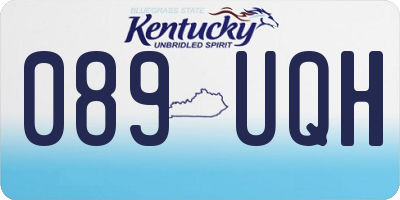 KY license plate 089UQH