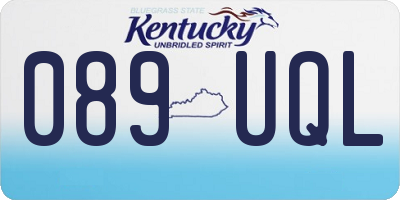 KY license plate 089UQL