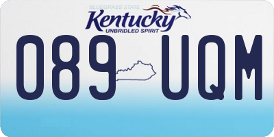 KY license plate 089UQM