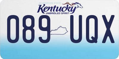 KY license plate 089UQX