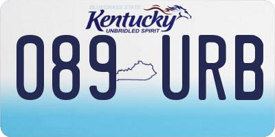 KY license plate 089URB