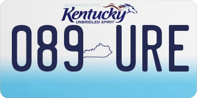 KY license plate 089URE