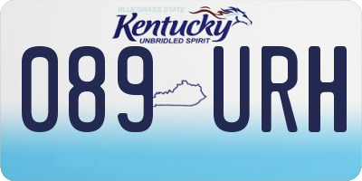 KY license plate 089URH