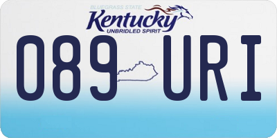 KY license plate 089URI