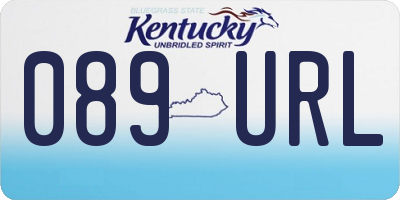 KY license plate 089URL