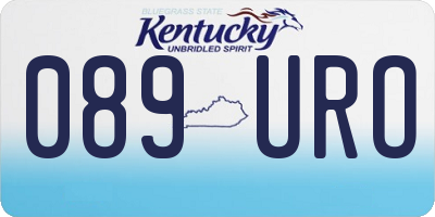 KY license plate 089URO