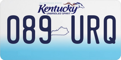 KY license plate 089URQ