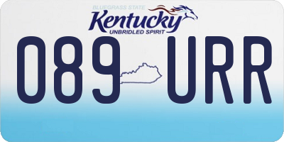 KY license plate 089URR