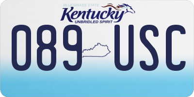 KY license plate 089USC