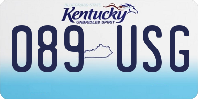 KY license plate 089USG