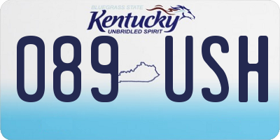 KY license plate 089USH