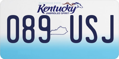 KY license plate 089USJ