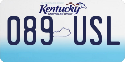 KY license plate 089USL