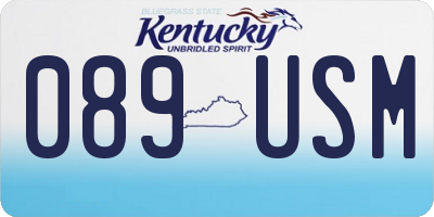 KY license plate 089USM