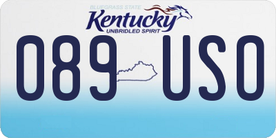 KY license plate 089USO