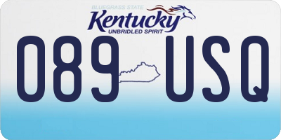 KY license plate 089USQ