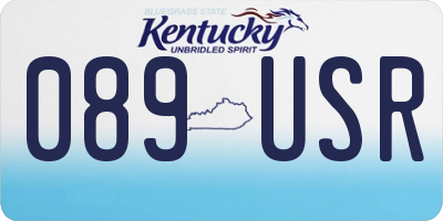 KY license plate 089USR