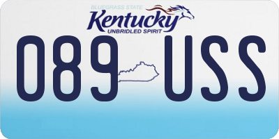 KY license plate 089USS