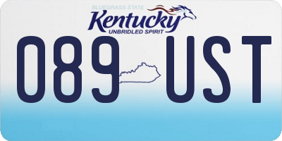 KY license plate 089UST