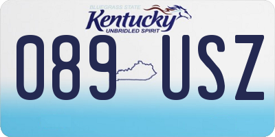 KY license plate 089USZ