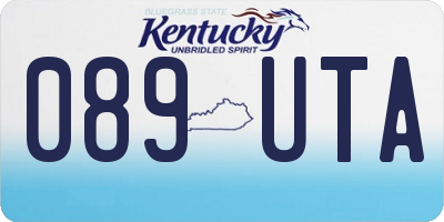 KY license plate 089UTA